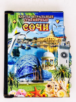 Карты сув игральн в деревянной коробке Сочи