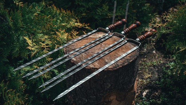 Шампур для курицы двойной 50см шт Шампур для курицы двойной 50см шт