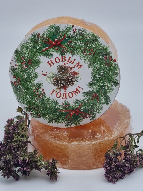 Мыло с люфой Золотая Мацеста "Тропический апельсин" 100гр с новым годом Мыло с люфой Золотая Мацеста "Тропический апельсин" 100гр с новым годом