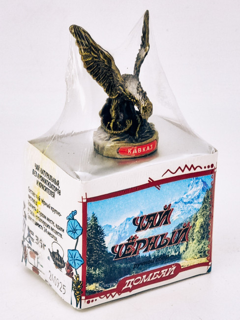 Чай черный ручной сбор 35гр Домбай с сувениром орел средний