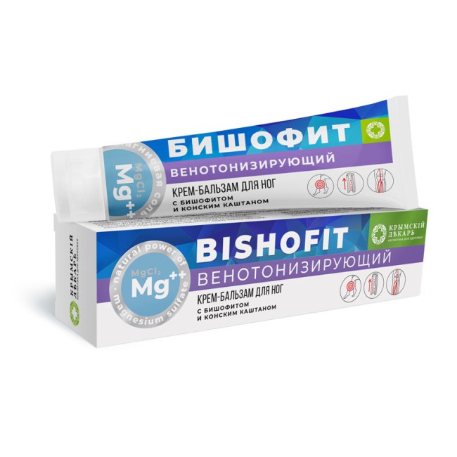 Крем-бальзам для ног венотонизирующий с Бишофитом 90гр