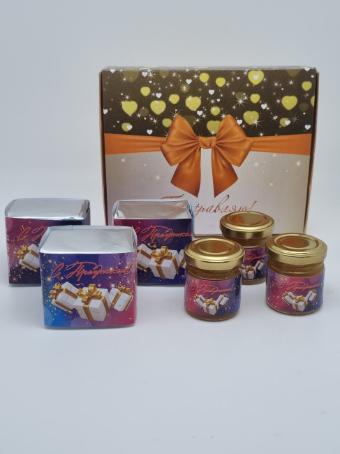 Гастрономический набор 3 вида чая + 3 вида меда лучший подарок