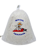Шапка для бани "Жизнь удалась"