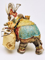 Подарочный набор с днем рождения слон с мешочками чая черный 25гр и зеленый 30гр