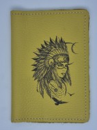 Обложка на паспорт натуральная кожа №14