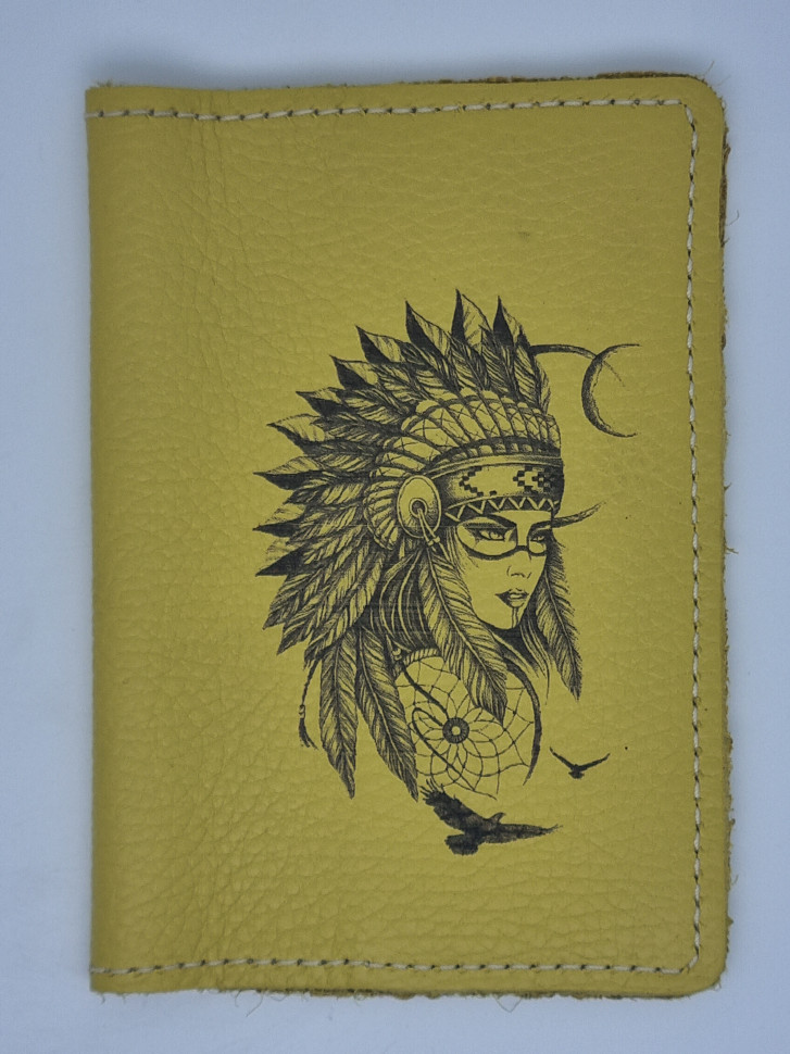 Обложка на паспорт натуральная кожа №14