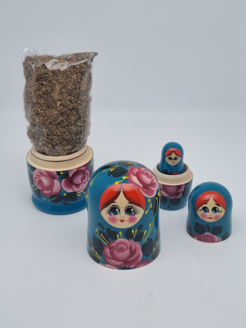 Матрешка с иван чаем 70гр "Цветы" 14см