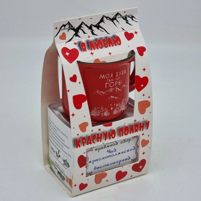 Краснополянский чай "Высокогорный" 40гр + кружка мини