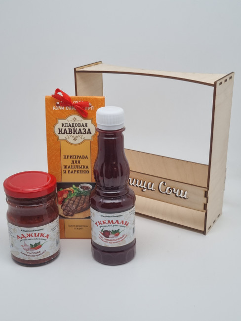 Ассорти для шашлыка "Соус, аджика, смесь специй" №1 лучший подарок Ассорти для шашлыка "Соус, аджика, смесь специй" №1 лучший подарок