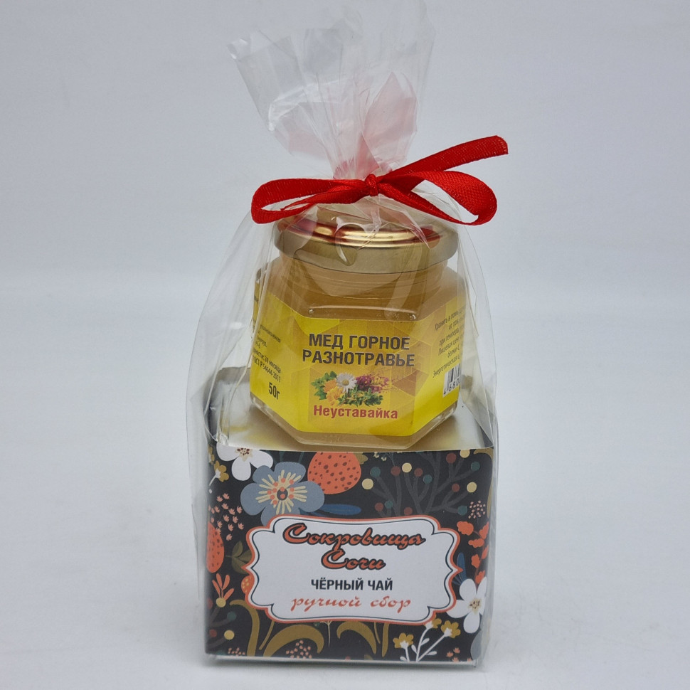 Чай черный ручной сбор 35гр +мед 50гр