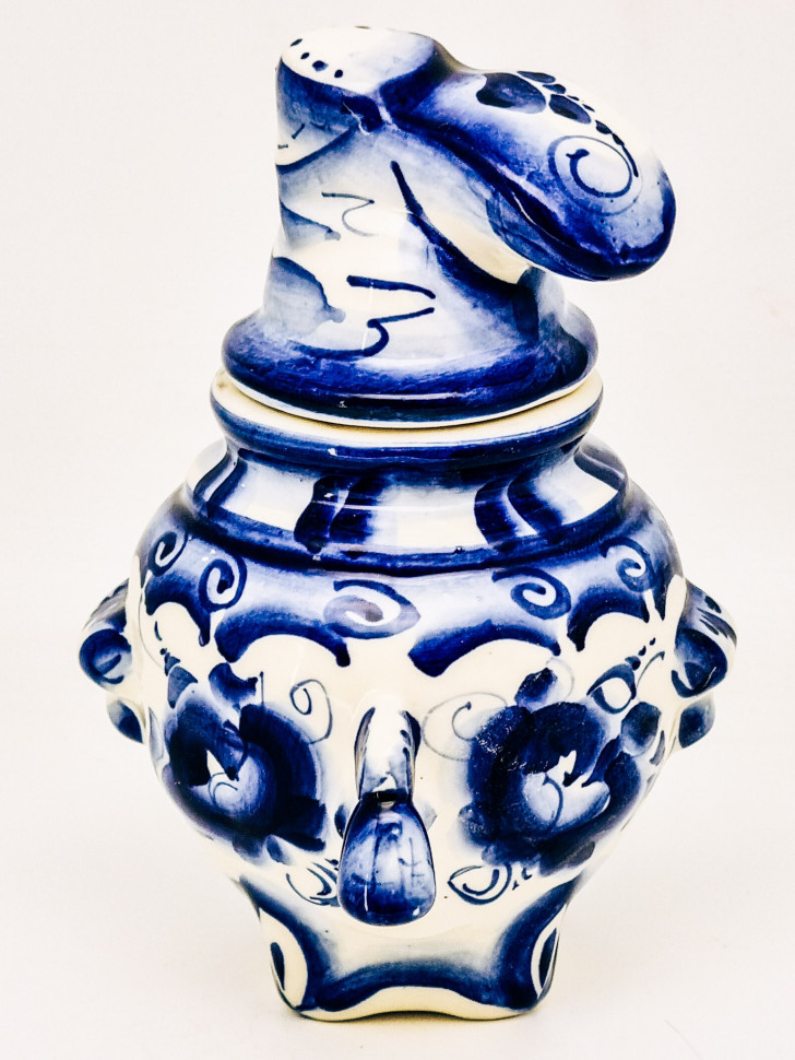 Чай в керамике "Веселый самовар с сапогом" гж