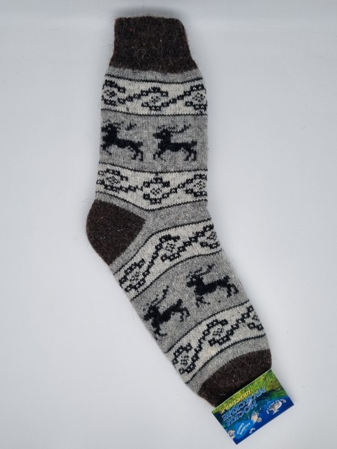 Носки мужские вязаные №14 "Северный олень" Носки мужские вязаные №14 "Северный олень"