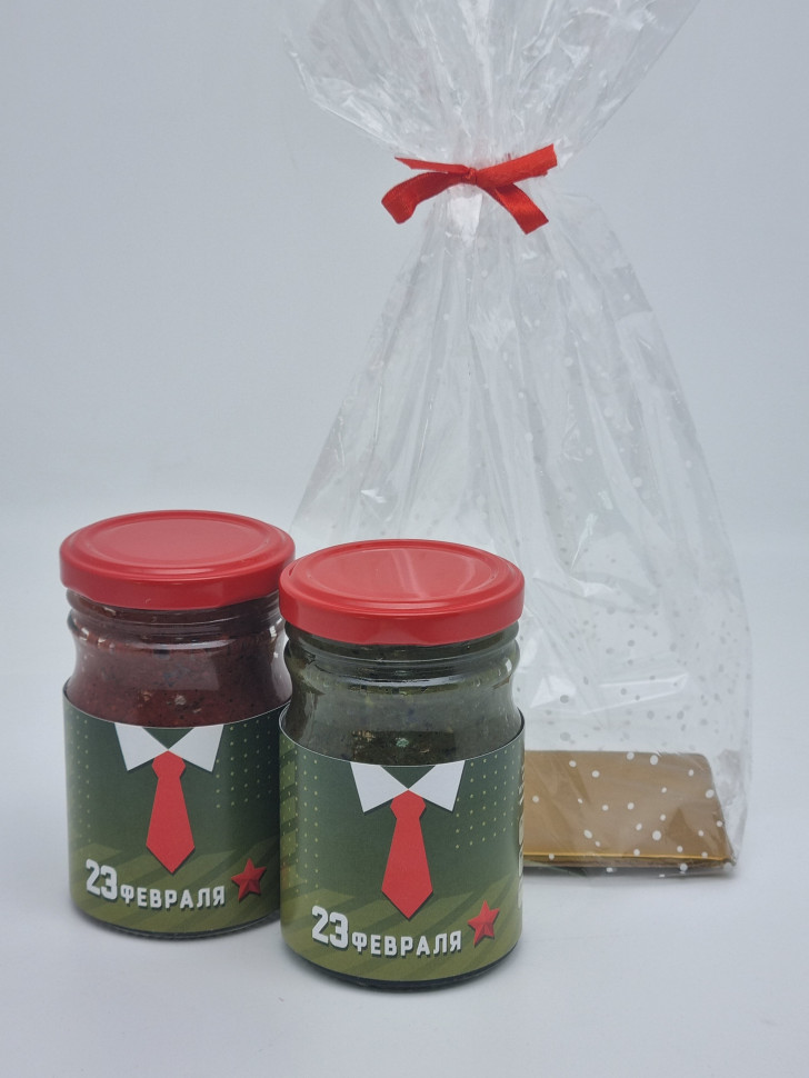 Подарочный набор с 23 февраля аджика красная 200гр, зеленая 200гр