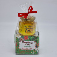 Чай зеленый ручной сбор 40гр +мед 50гр