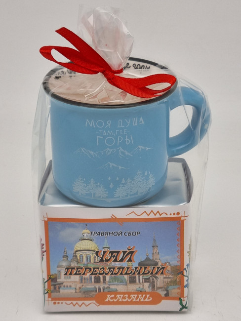 Краснополянский чай "Перевальный" 40гр + кружка мини Казань