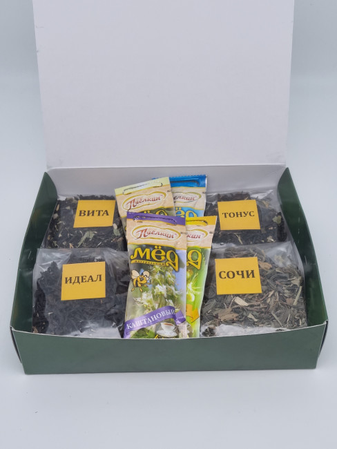 Медово-чайная коллекция в сашетах с новым годом Медово-чайная коллекция в сашетах с новым годом