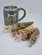 Кружка белый волк с пивными деликатесами 23 февраля