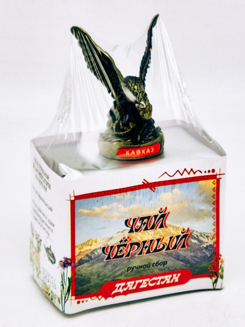 Чай черный ручной сбор 35гр Дагестан с сувениром орел средний