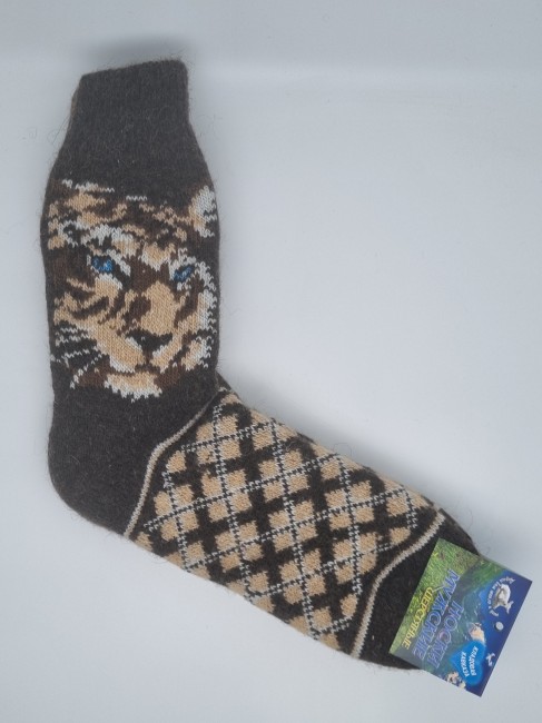 Носки мужские вязаные №2 "Тигр" Носки мужские вязаные №2 "Тигр"