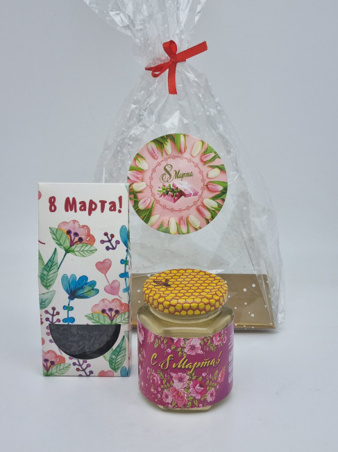 Набор 191 Праздничный чай и мед с 8 марта Набор 191 Праздничный чай и мед с 8 марта