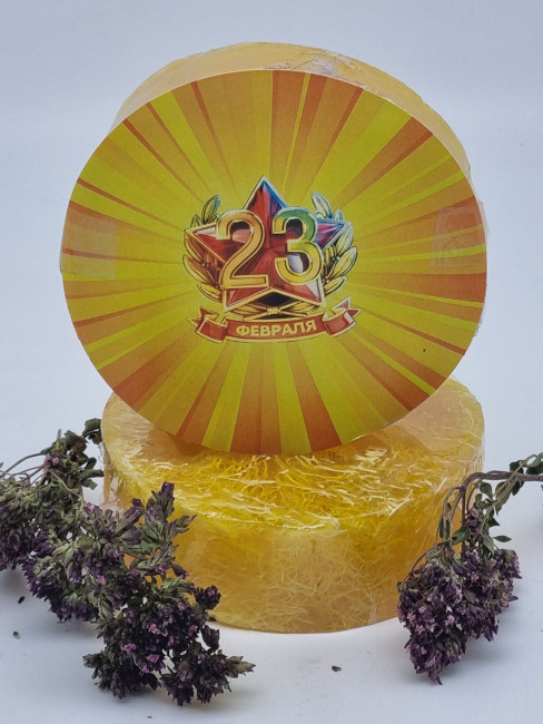 Мыло с люфой Золотая Мацеста "Банан" 100гр с 23 февраля Мыло с люфой Золотая Мацеста "Банан" 100гр с 23 февраля