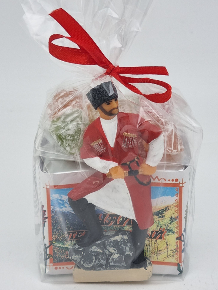 Краснополянский чай "Перевальный" 40гр +лукум 50гр Домбай с магнитом