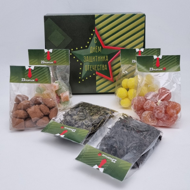 Набор Праздничный ассорти сладостей с 23 февраля