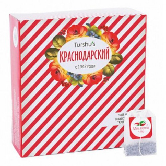 "Краснодарский с 1947 года" чай черный отборный 100 пакетиков по 1,5гр