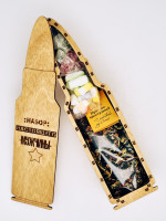 Подарочный набор в упаковке из фанеры снаряд малый №2