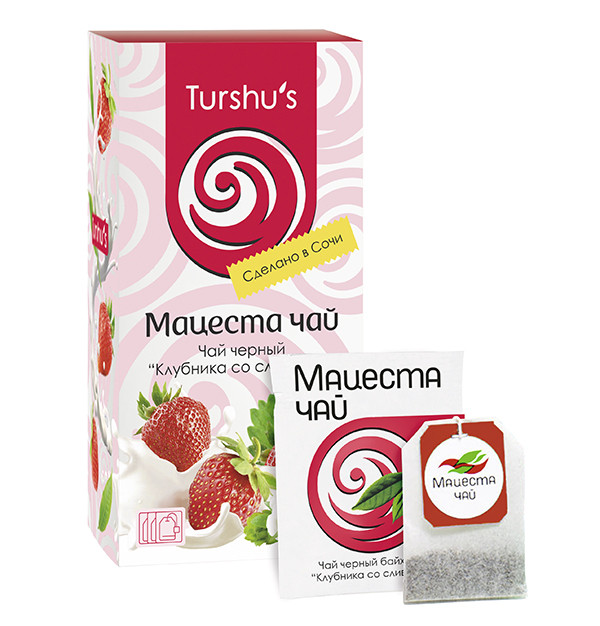 "Мацеста чай" черный Клубника со сливками 20 пакетиков 2гр
