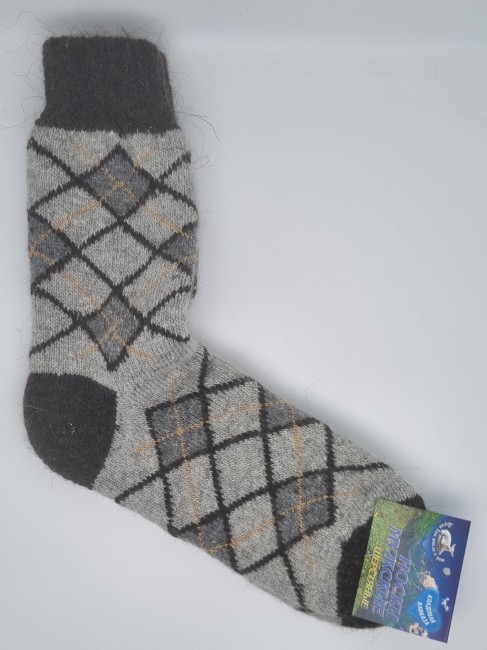 Носки мужские вязаные №5 "Ромбики" Носки мужские вязаные №5 "Ромбики"
