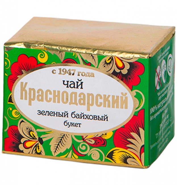 "Краснодарский с 1947 года" чай зеленый "Букет" 65гр "Краснодарский с 1947 года" чай зеленый "Букет" 65гр
