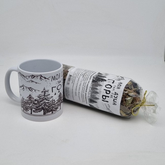 Набор кружка 250мл с Краснополянским чаем "Имбирный" Набор кружка 250мл с Краснополянским чаем "Имбирный"