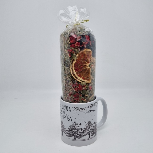 Набор кружка 250мл с Краснополянским чаем "Имбирный" Набор кружка 250мл с Краснополянским чаем "Имбирный"