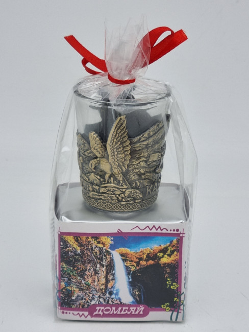 Краснополянский чай "для сауны и бани" 40гр Домбай с сувениром стопка Краснополянский чай "для сауны и бани" 40гр Домбай с сувениром стопка