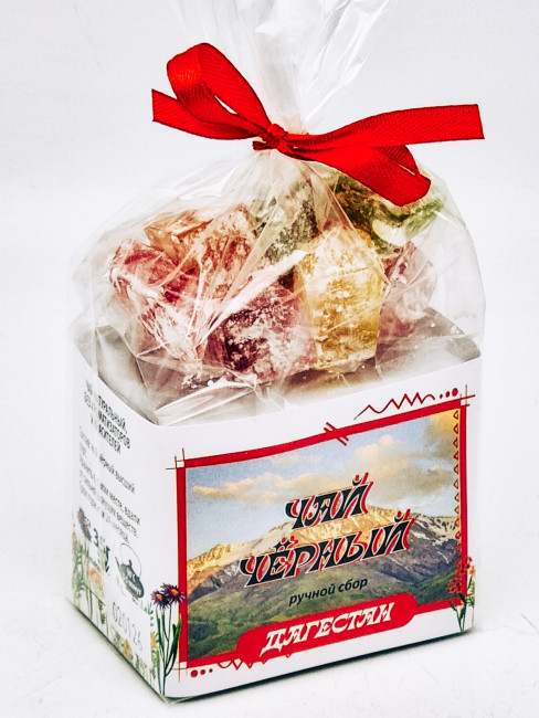 Чай черный ручной сбор 35гр +лукум 50гр Дагестан