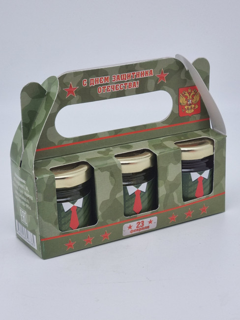 Сочинский деликатес №2 (мед, варенье, аджика красная мини) с 23 февраля