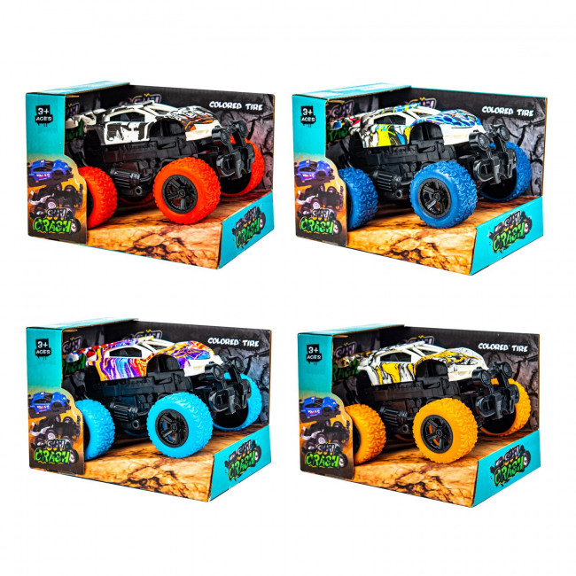 Машинка инерц. внедорожник, пружин. механизм 12*9*7,5см