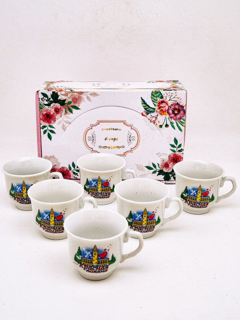 Набор из 6 кофейных чашек Красная Поляна