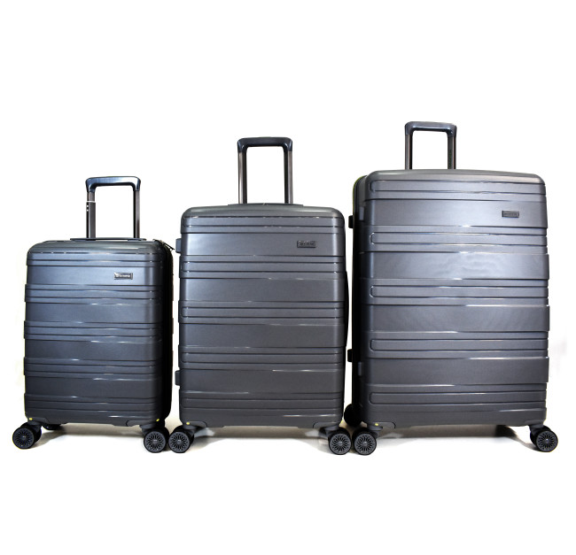 Чемодан L темно-серый