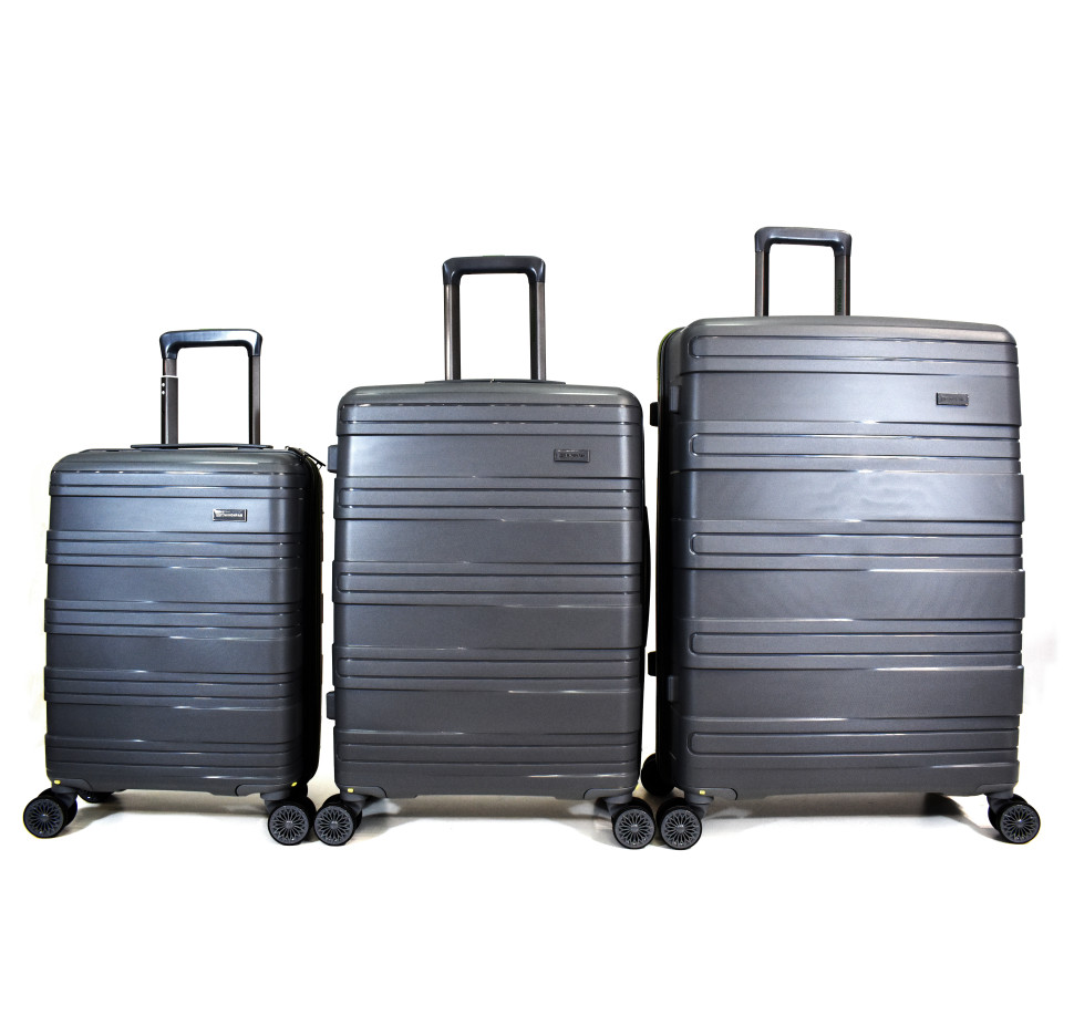 Чемодан L темно-серый