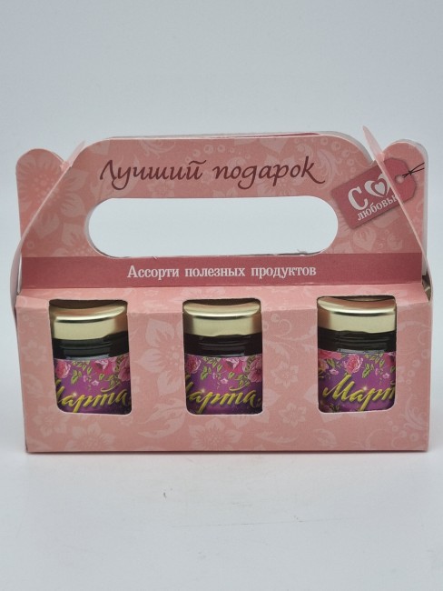 Сочинский деликатес №2 (мед, варенье, аджика красная мини) с 8 марта Сочинский деликатес №2 (мед, варенье, аджика красная мини) с 8 марта