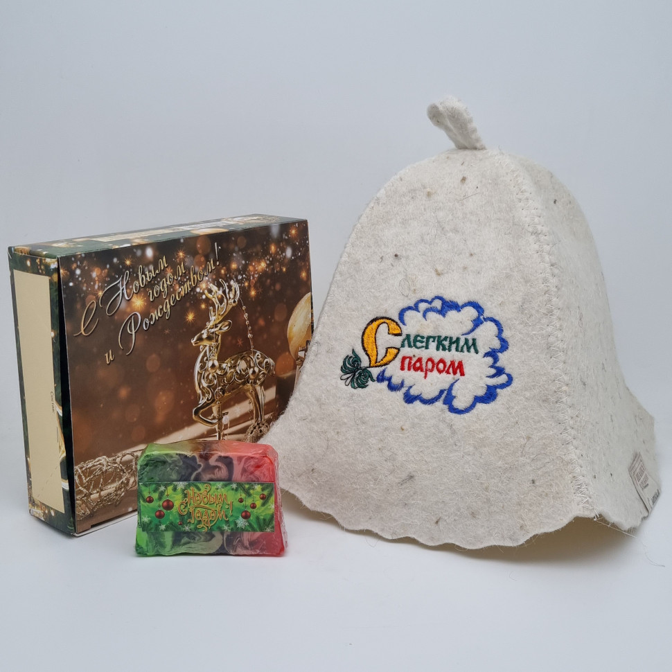 Набор для бани "С лёгким паром" с новым годом