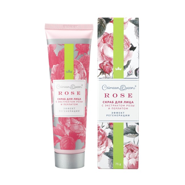 Скраб для лица Эффект регенерации с экстрактом розы и перлитом 75гр