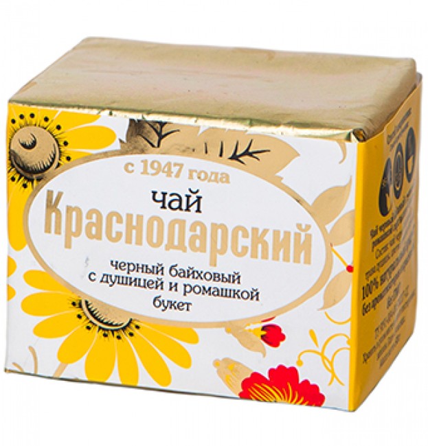 "Краснодарский с 1947 года" чай черный с душицей и ромашкой 50гр "Краснодарский с 1947 года" чай черный с душицей и ромашкой 50гр