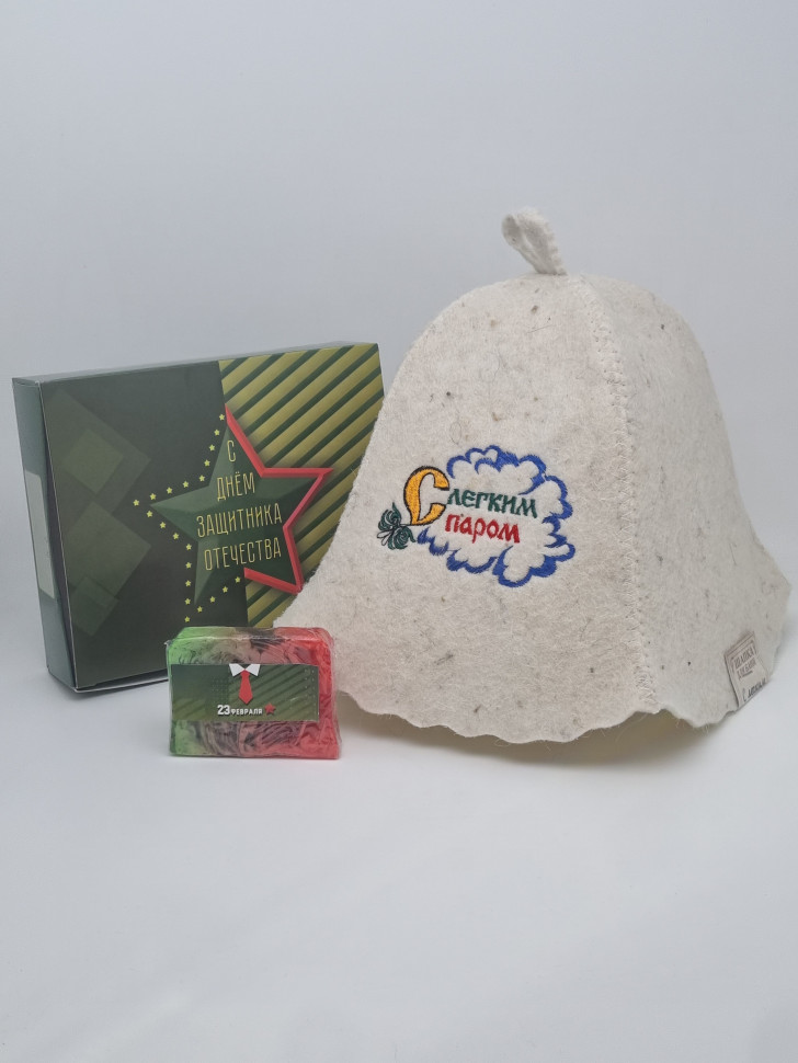 Подарочный набор с 23 февраля для бани "С лёгким паром"