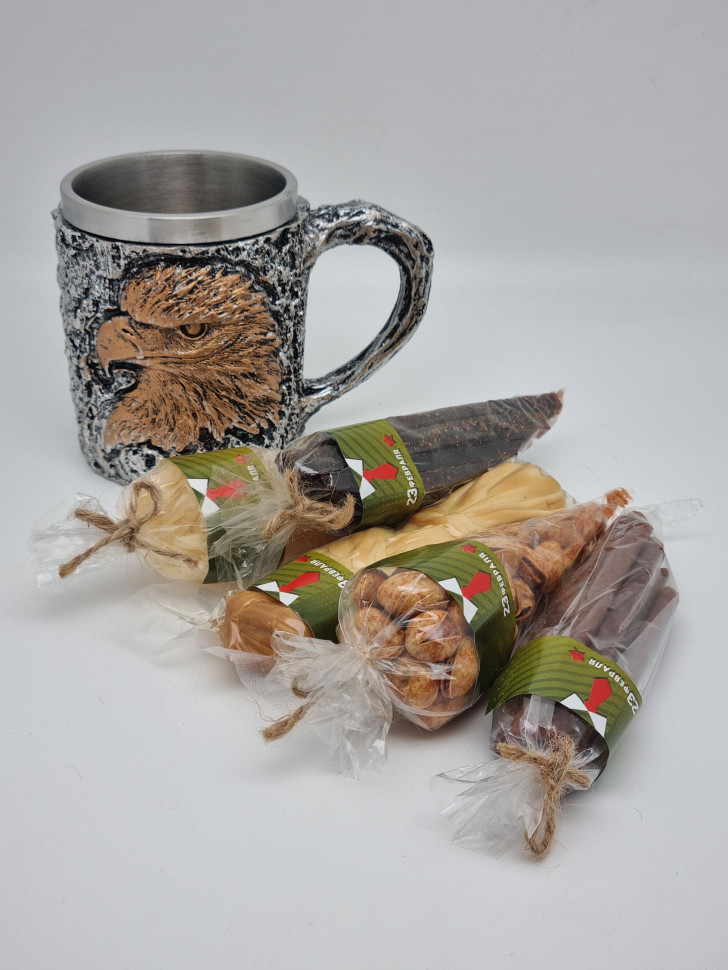 Кружка орел с пивными деликатесами 23 февраля