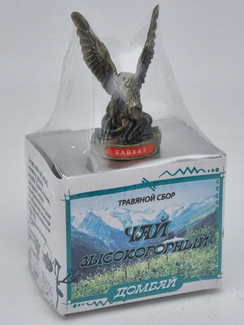 Краснополянский чай "Высокогорный" 40гр Домбай с сувениром орел средний Краснополянский чай "Высокогорный" 40гр Домбай с сувениром орел средний
