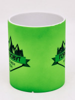 Кружка неон "Горы зовут" салатовая