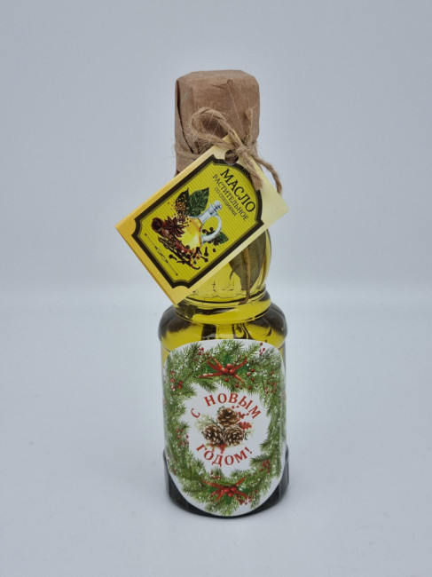 Масло подсолнечное для салатов с зеленой аджикой 250мл с новым годом
